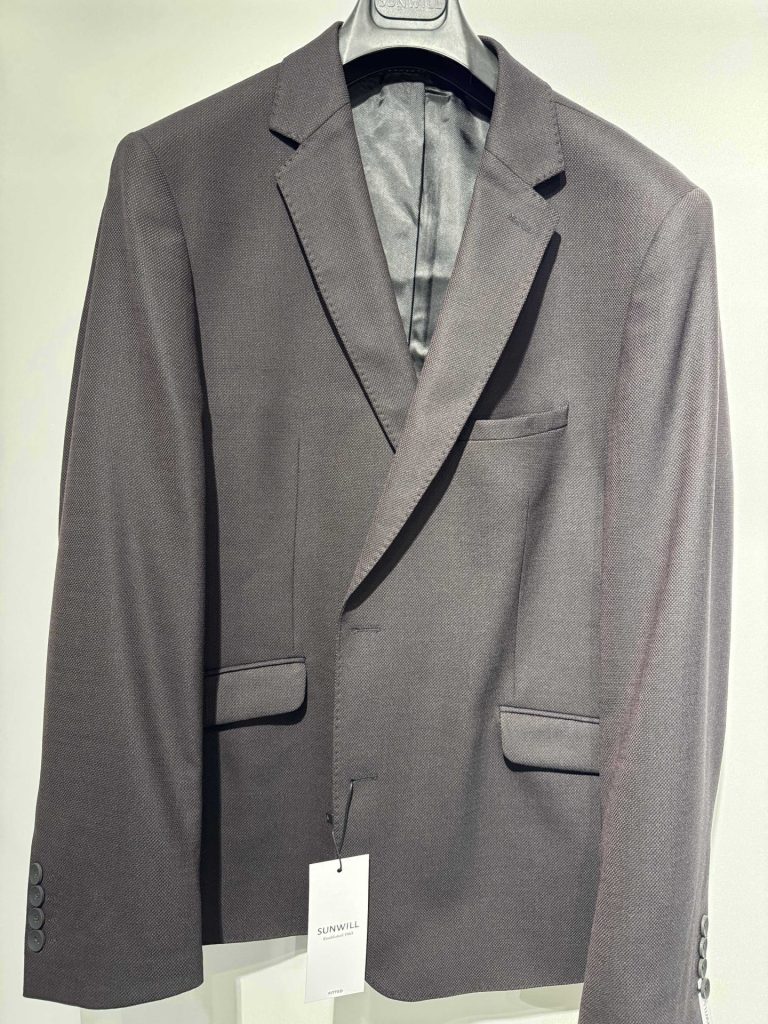 Sunwill Klassisk blazer i Modern fit med stretch og diskrete melange detaljer bordeaux