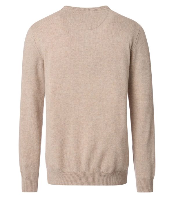 Casa Moda striktrøje med rund hals i uld blanding lys sand - Billede 2