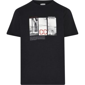 Compass Classic t-shirt med print og rund hals sort