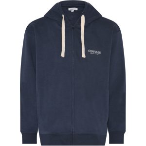 Compass classic sweat shirt hooded med lynlås mørk grå (billedet er kun i marine blå)