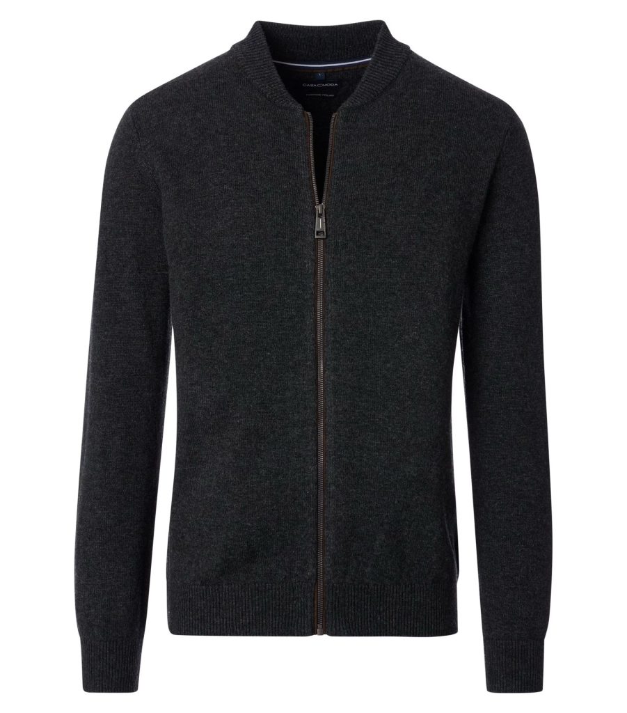 Casa Moda cardigan i en uld blanding dejlig varm koks grå