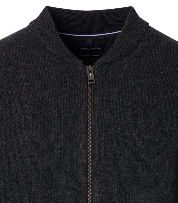 Casa Moda cardigan i en uld blanding dejlig varm koks grå