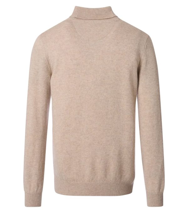Casa Moda rullekrave uld blanding "cashmere feeling" lys sand - Billede 2
