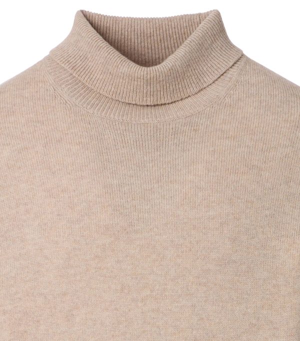 Casa Moda rullekrave uld blanding "cashmere feeling" lys sand