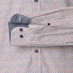 Casa Moda long-sleeved shirt in a comfort fit with a stylish pattern in a shade of brown