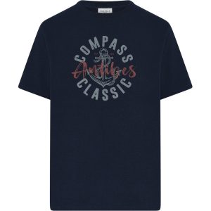 Compass Classic Torca Hamp T-shirt SS med print blå