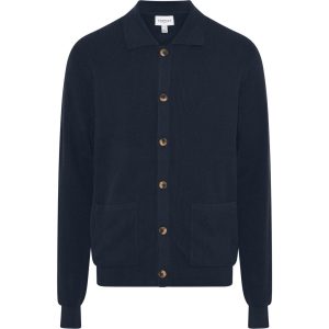 Compass classic strik cardigan med knapper, en hel klassisk cardigan Marine blå