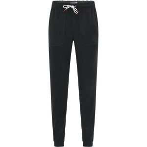 Compass Classic joggers i mikrofleece fra Foppolo, bløde joggers med elastisk talje og snøre sort