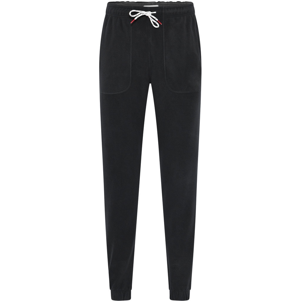 Compass Classic Bukser i mikrofleece fra Foppolo, bløde joggers med elastisk talje og snøre sort