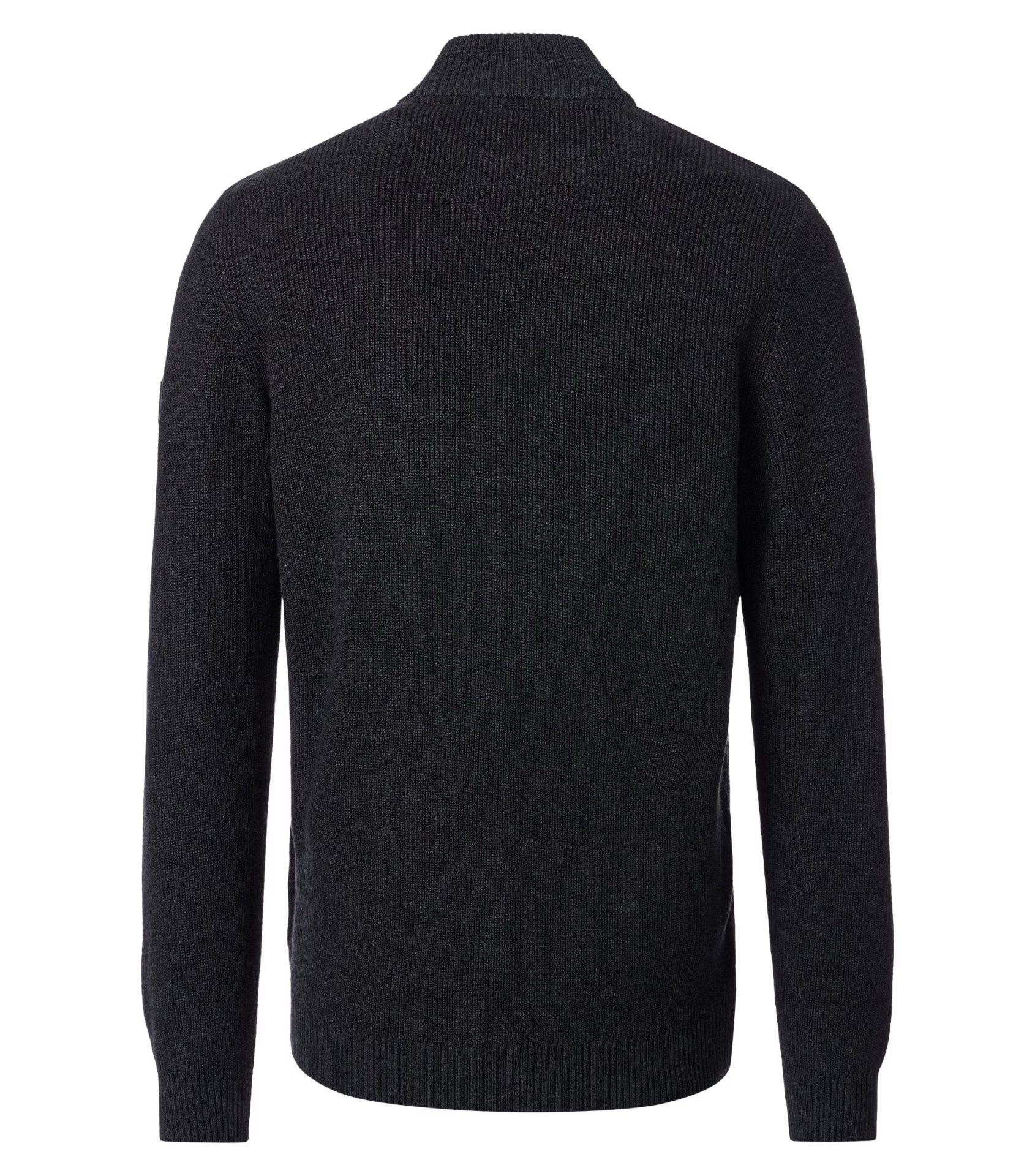 Casa Moda strik jakke med fuld lynlås mørk koks – Bild 2