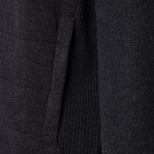 Casa Moda knitted jacket with full-length zip, dark charcoal