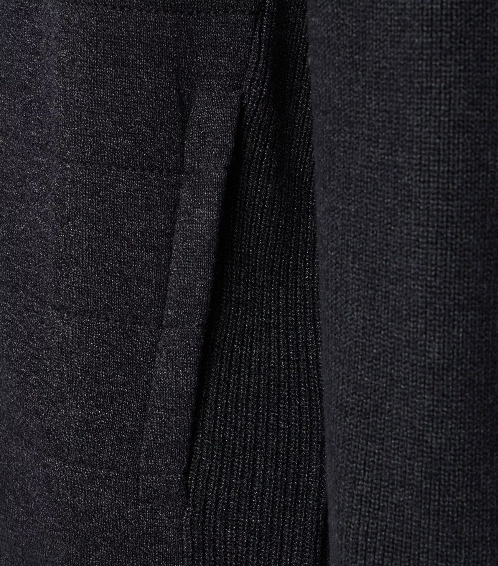 Casa Moda strik jakke med fuld lynlås mørk koks