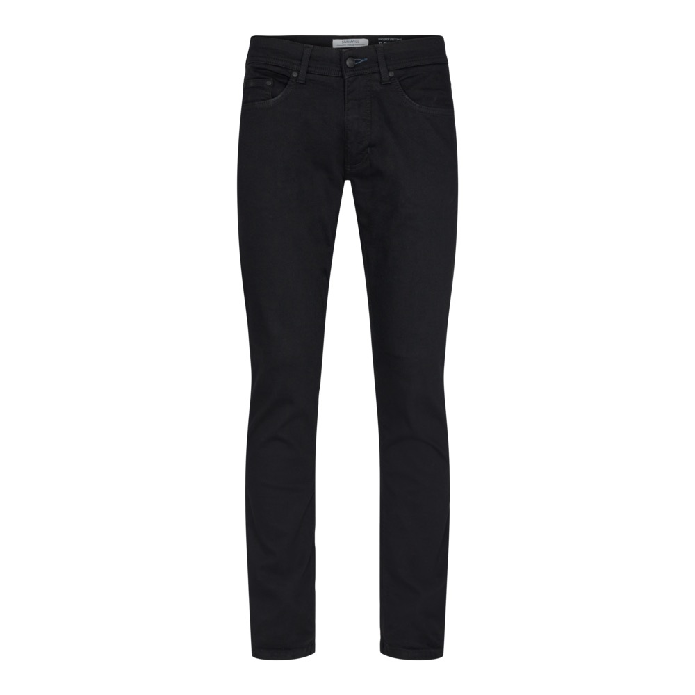 Sunwill fitted stretch jeans sort