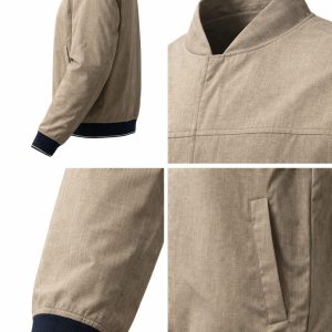 Canson short aqutex jacket with sorena aura lining to keep you safe on the Danish road with herringbone pattern, Sand