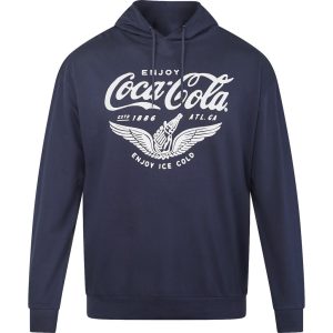 North latitude Coca Cola hoodie med print marine blå