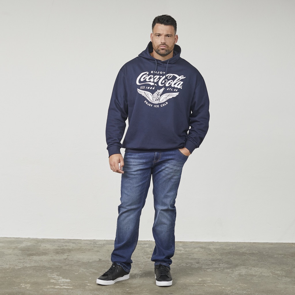 North latitude Coca Cola hoodie med print marine blå