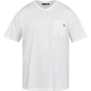 North Latitude V-Ausschnitt-T-Shirt mit Tasche weiß