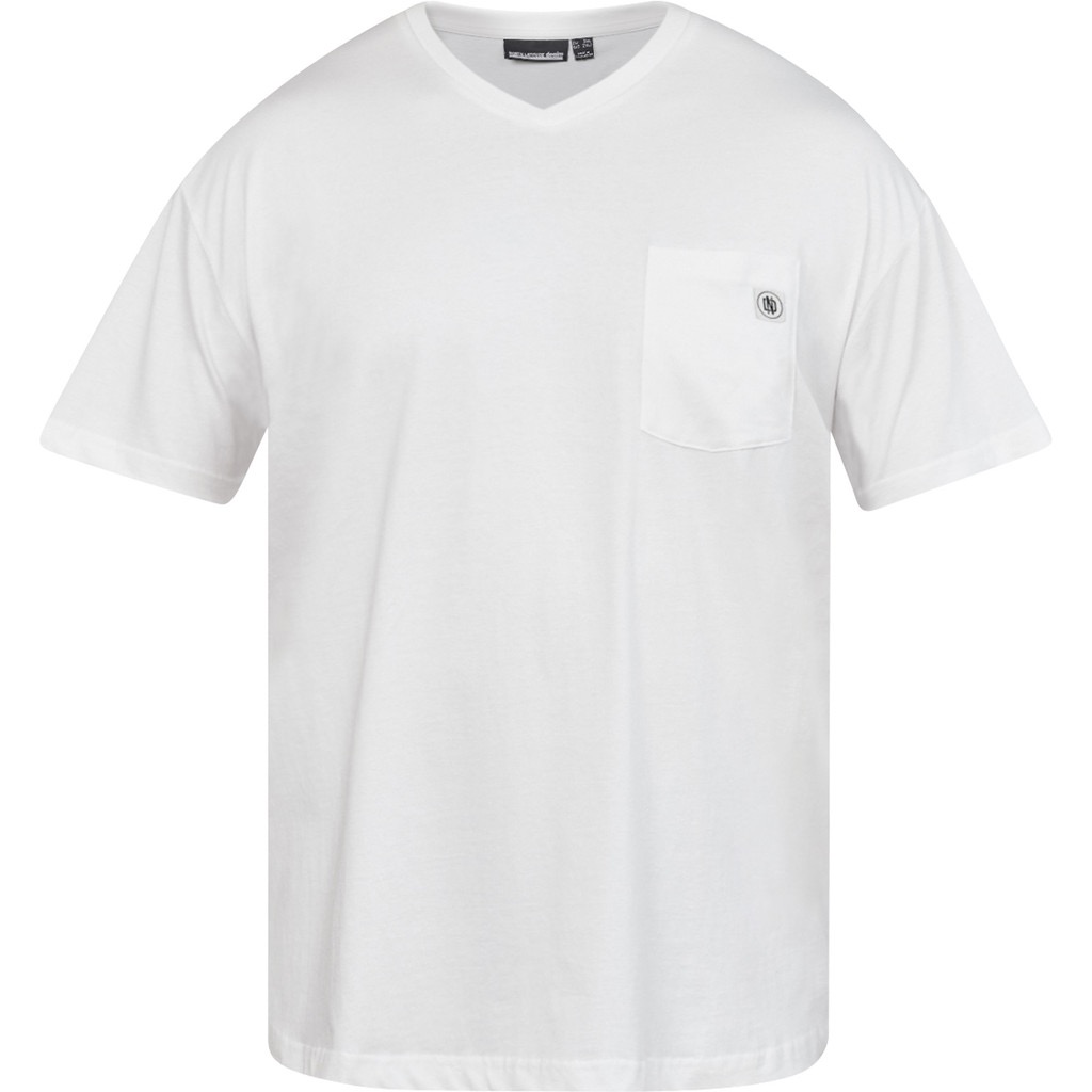 North Latitude T-shirt med v-hals og lomme hvid