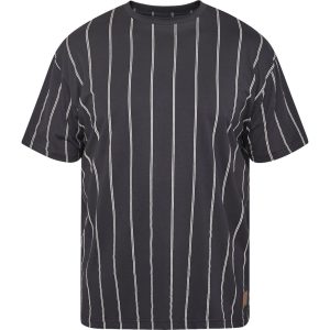 North Latitude T-Shirt mit vertikalen Streifen schwarz