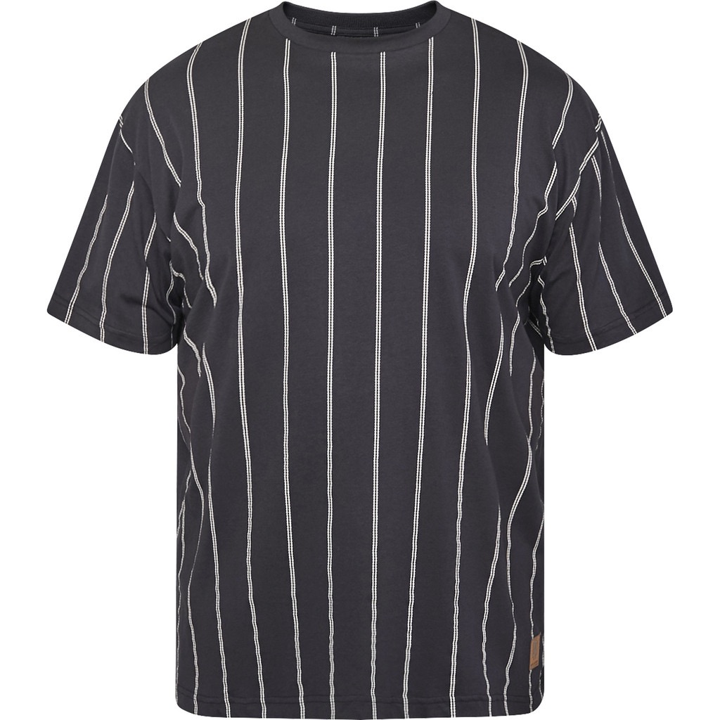 North Latitude t-shirt med lodrette striber sort