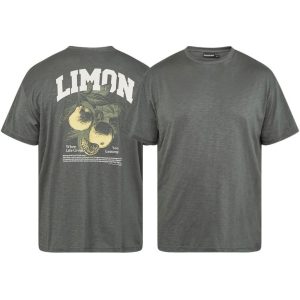 North Latitude relaxed fit with back print dark dust green