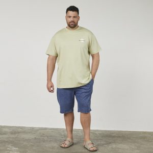 North Latitude printed T-shirt in a lovely, light, pale green cotton