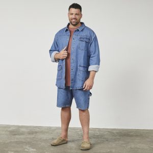 North Latitude denim/cowboy jacket with wear in all the right places – blue