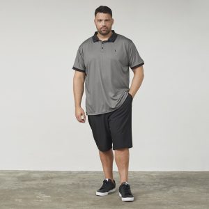 North Latitude technical polo shirt with a cool effect and moisture-wicking polyester, black