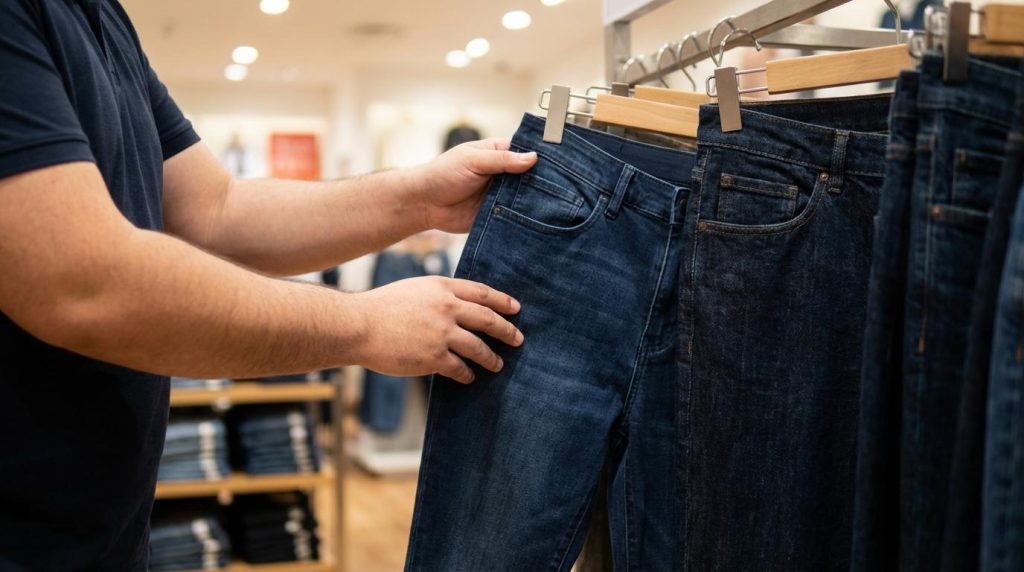 strækjeans vs denim store størrelser