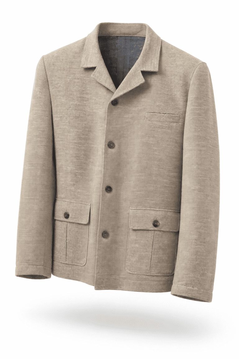 Lysebeige overshirt til store mænd fra Weis