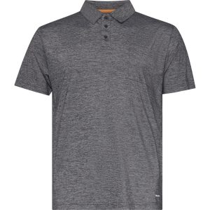 Cooles Effekt-Poloshirt mit schweißableitendem Polyester von North Latitude grau meliert