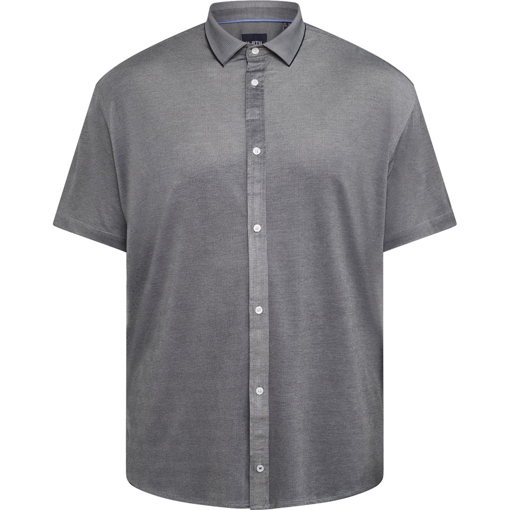 NORTH latitude skjorte kort ærmer i bamboo/bomuld blå