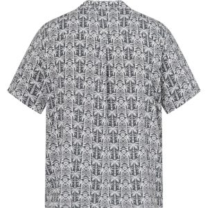 NORTH Latitude short-sleeved shirt in 100% bamboo green pattern