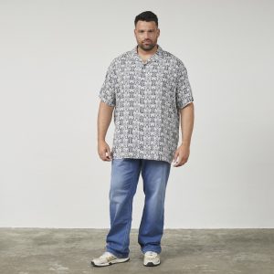 NORTH Latitude short-sleeved shirt in 100% bamboo green pattern