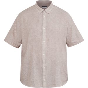 NORTH Latitude Kurzarmhemd aus Bambus/Baumwolle cognacbraun