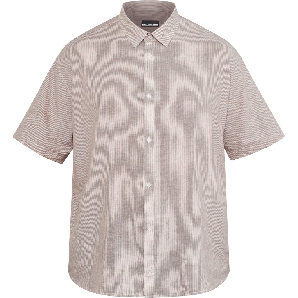 NORTH Latitude Kurzarmhemd aus Bambus/Baumwolle cognacbraun