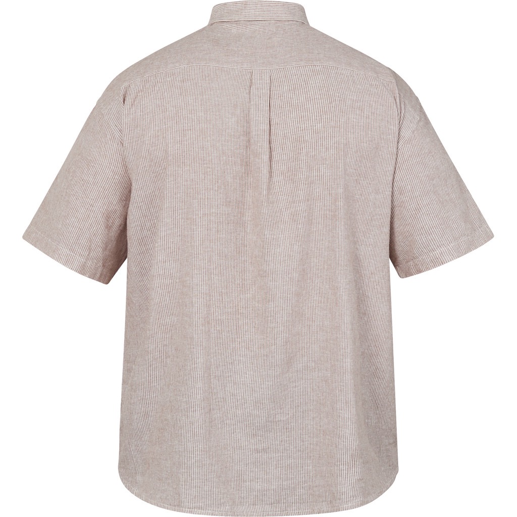 NORTH Latitude Kurzarmhemd aus Bambus/Baumwolle cognacbraun