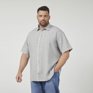 NORTH Latitude short-sleeved shirt in bamboo/cotton, dark muted green