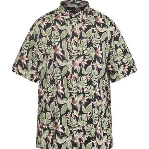 NORTH latitude Kurzarmhemd aus 100% Bambus mit grünen Palmenblättern