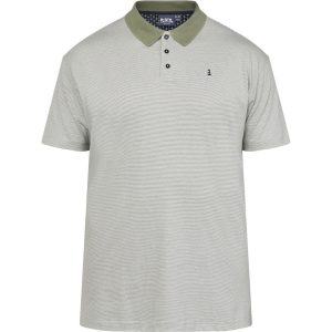 North Latitude Poloshirt 100% aus Baumwolle in Olivgrün mit schmalen Streifen