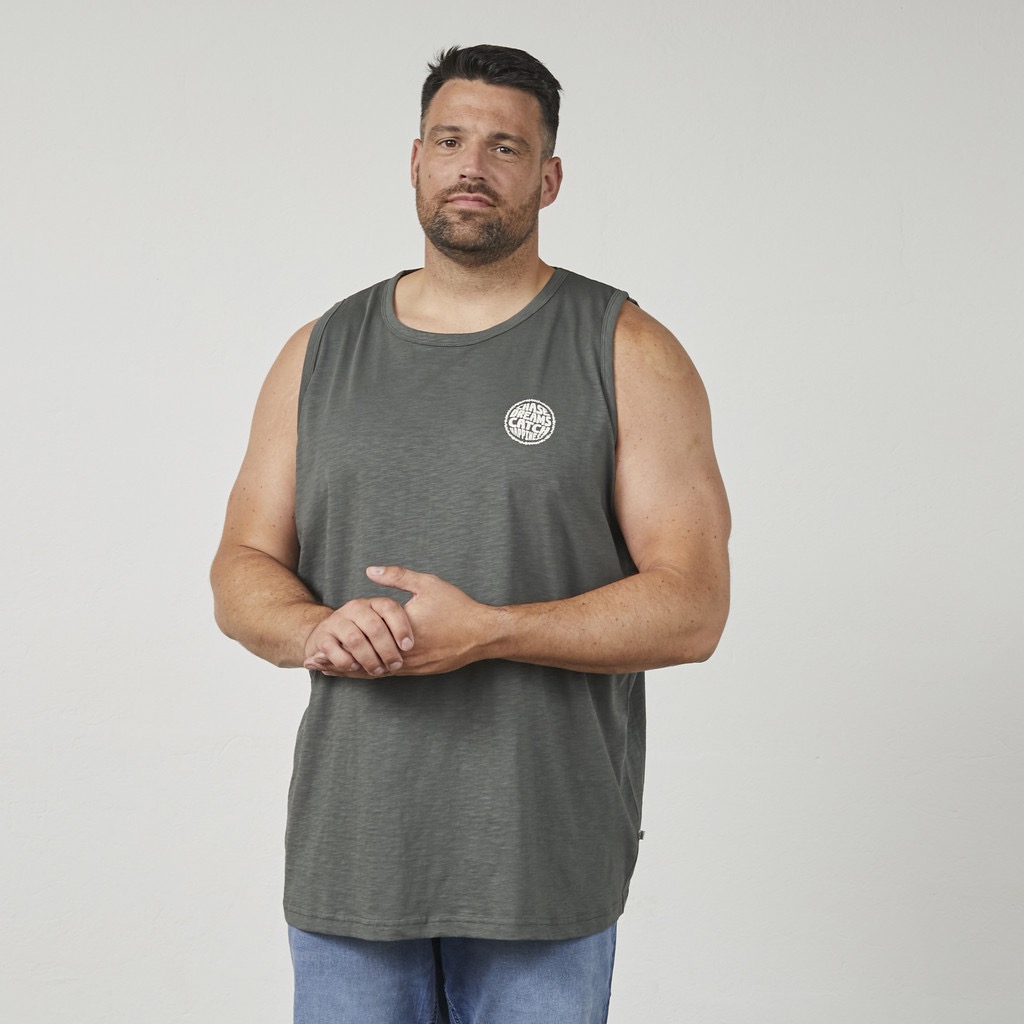 Lækker bomuld North Latitude tank top med lille print mørk dust grøn - Billede 3