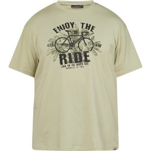 Super kuschelige Baumwollqualität von North Latitude mit grafischem Druck in dämmrigem Grün