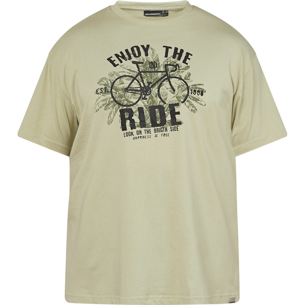 Super kuschelige Baumwollqualität von North Latitude mit grafischem Druck in dämmrigem Grün