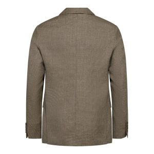 Sunwill Blazer i Modern Fit med klassisk små-ternet mønster Mørk Sand