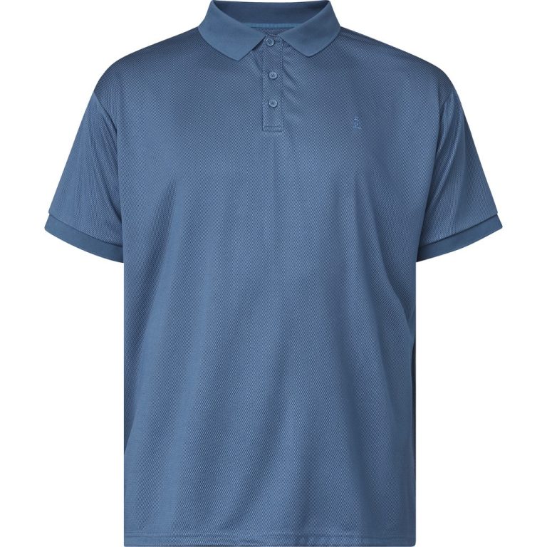 Marineblå poloshirt med cool effekt-funktion og svedtransporterende polyester til store mænd fra North Latitude, XL til 8XL