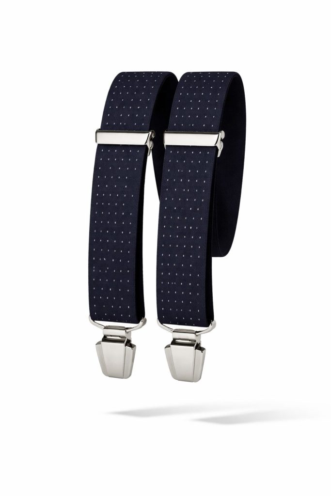 Bosswik blå med hvid prikker sele 120 cm