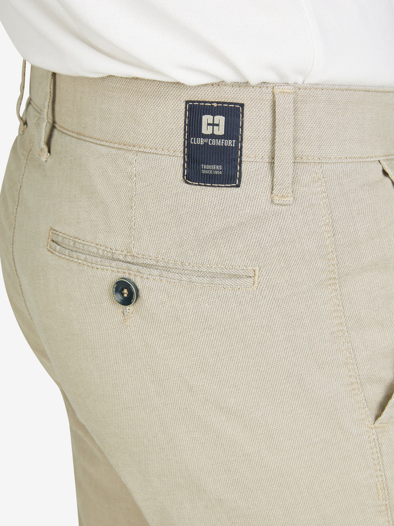 CLUB of COMFORT model GARVEY, en chino i bomuld/spandex sand/beige – Bild 4