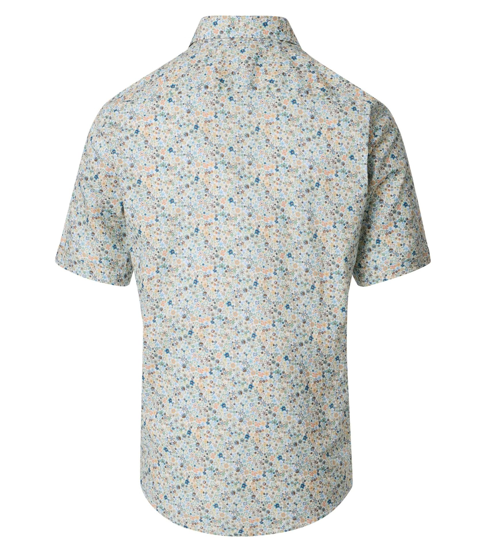 Casa Moda Casual fit kort ærmet i hør/bomuld blanding og sommer mønster – Bild 2