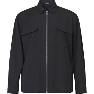 North Latitude suit style overshirt, med fuld lynlås sort