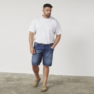 North Latitude cowboy shorts I en slid stærk vasket blå